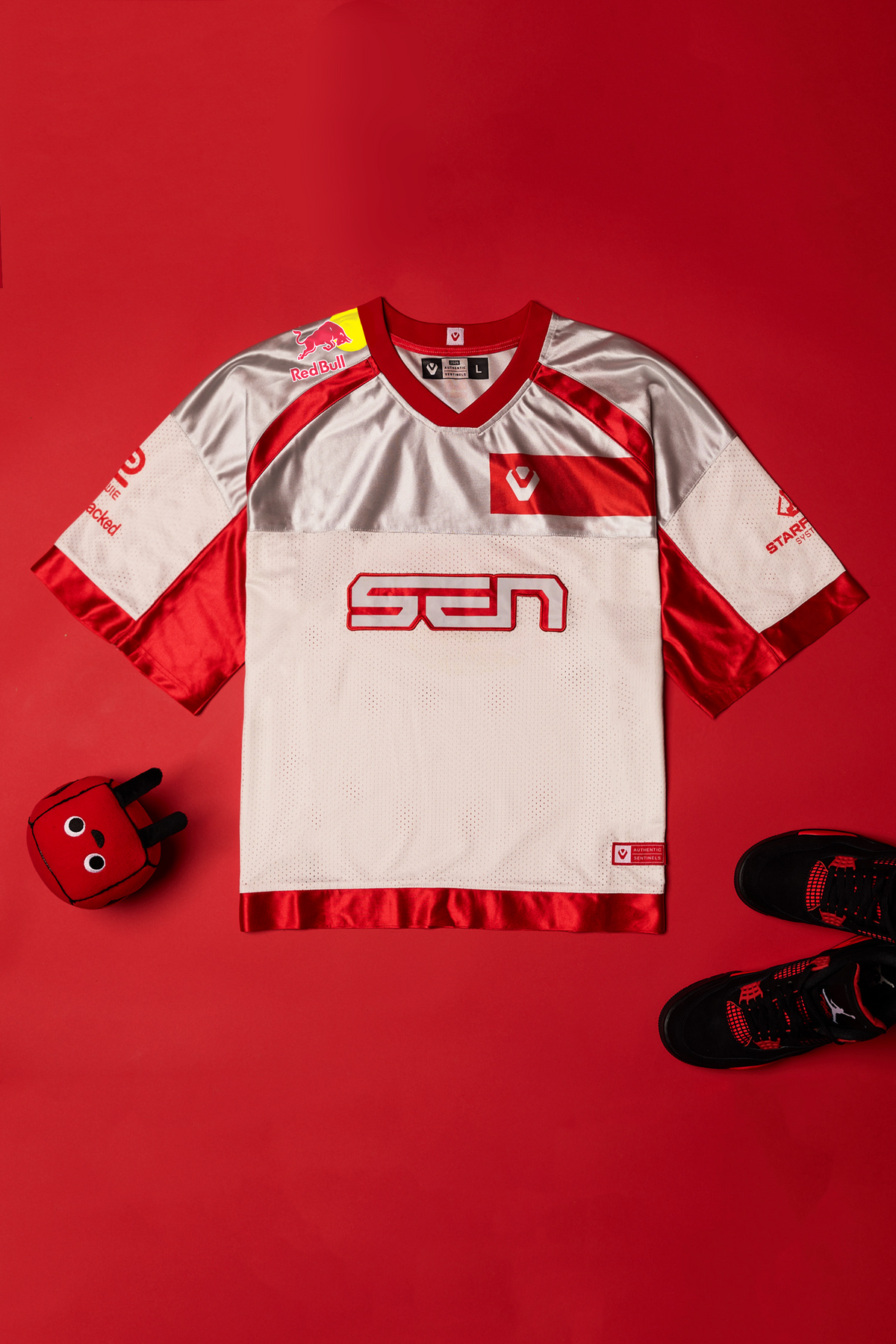 SEN Metallics Jersey - Metallic White